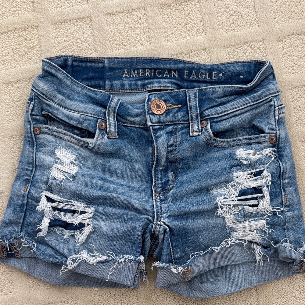 American Eagle Outfitters Distressed Denim Shorts